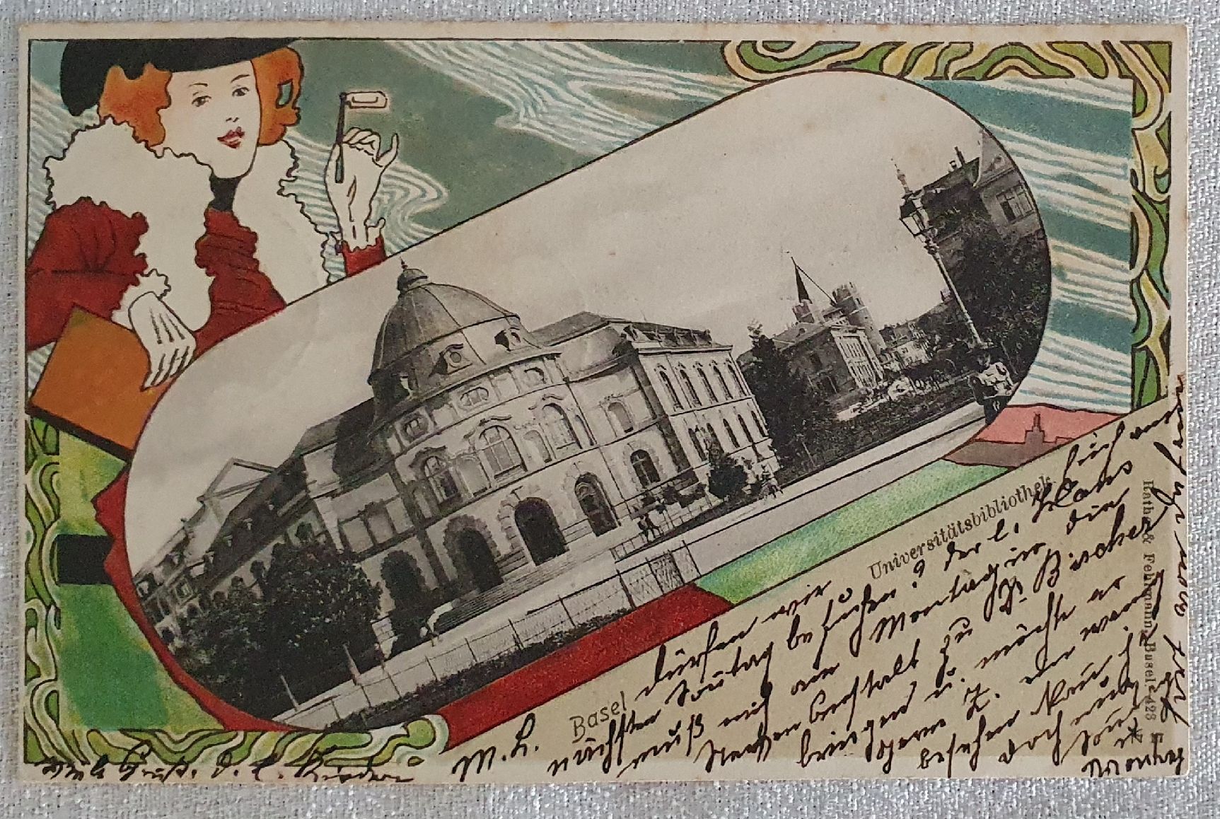 Cartoline postali: Basel 1900 - Universitätsbibliothek – Usato da Kreuzlingen venduto da Rschweiz1
