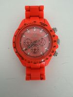 ToyWatch Neon Orange Chronograph Watch With Rhinestones!