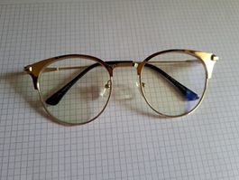 Lunettes lumière bleu doré