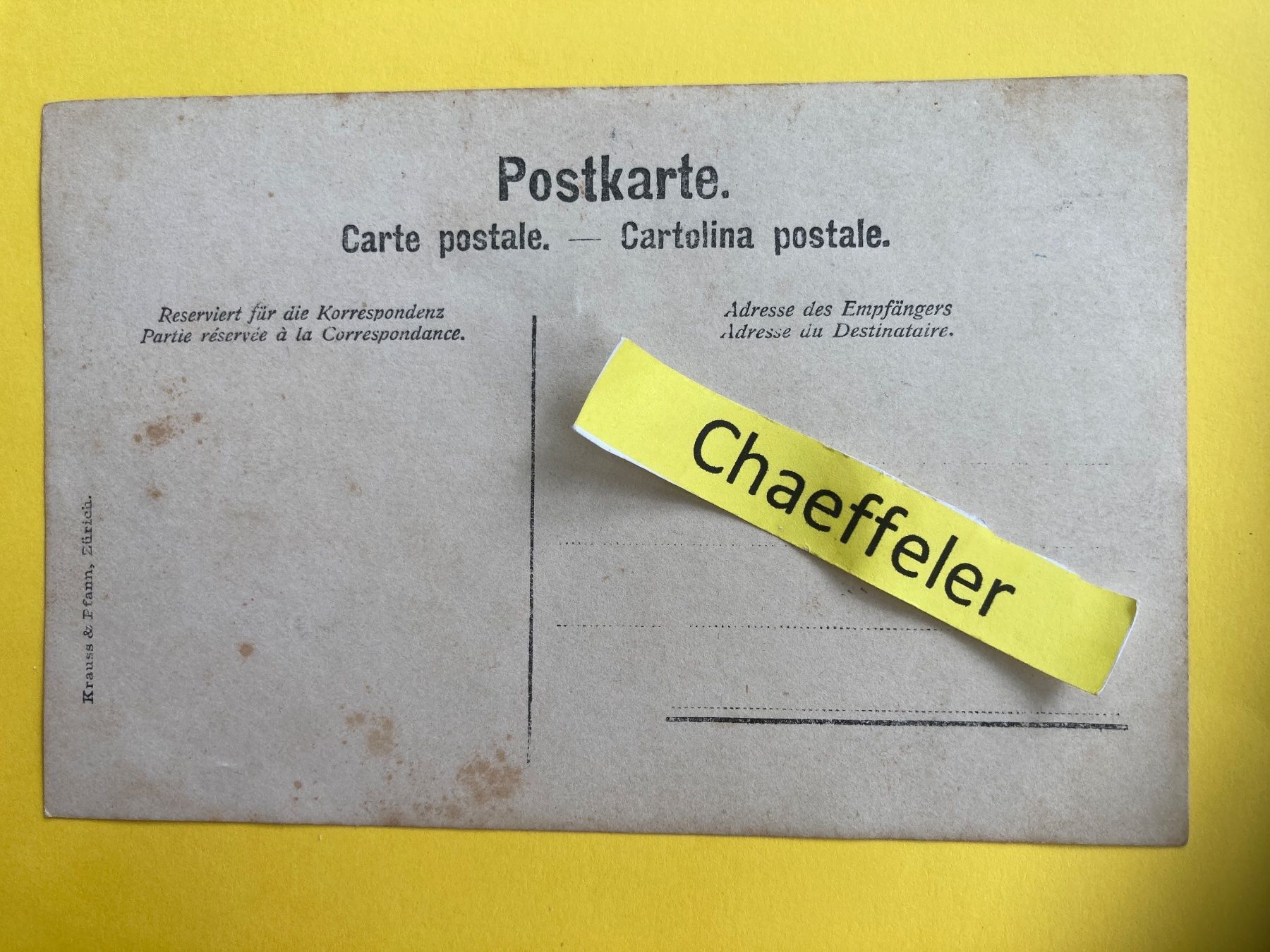 Ansichtskarten: Ansichtskarte mit Soldaten – Gebraucht aus Zürich von Chaeffeler 1