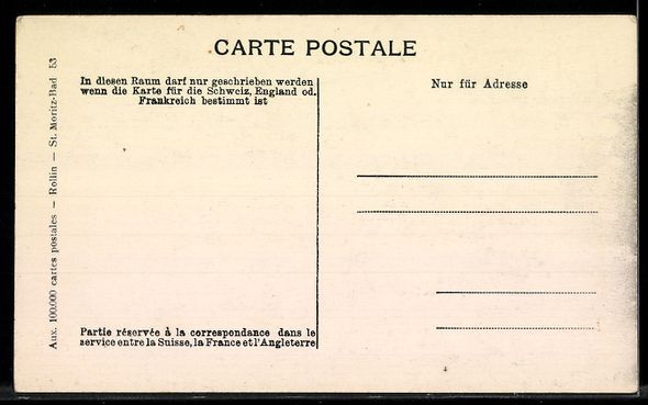 Cartoline postali: AK St. Moritz, Kirche am See und Ort – Usato da Berlin venduto da bartko-reher 1