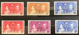 1937 - GB Krönung George VI 2 Sätze ** Barbados - Basutoland