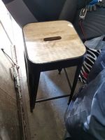 3x tabourets de bar en bois et métal