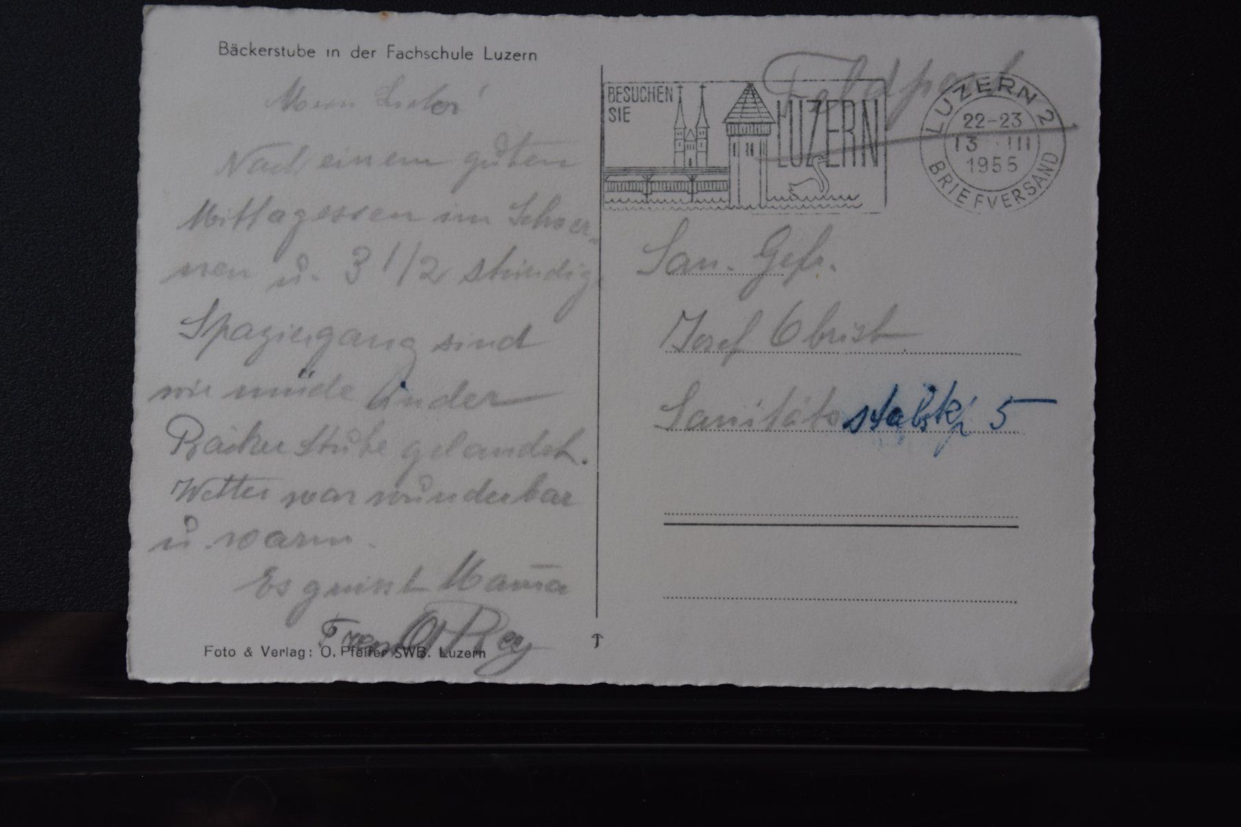 Cartoline postali: AK Luzern, Bäckerfachschule Rigistrasse – Usato da Luzern venduto da CH2018 1