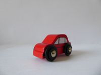 Tolles Holz Auto, Rot, zu Brio passend, 6,0cm