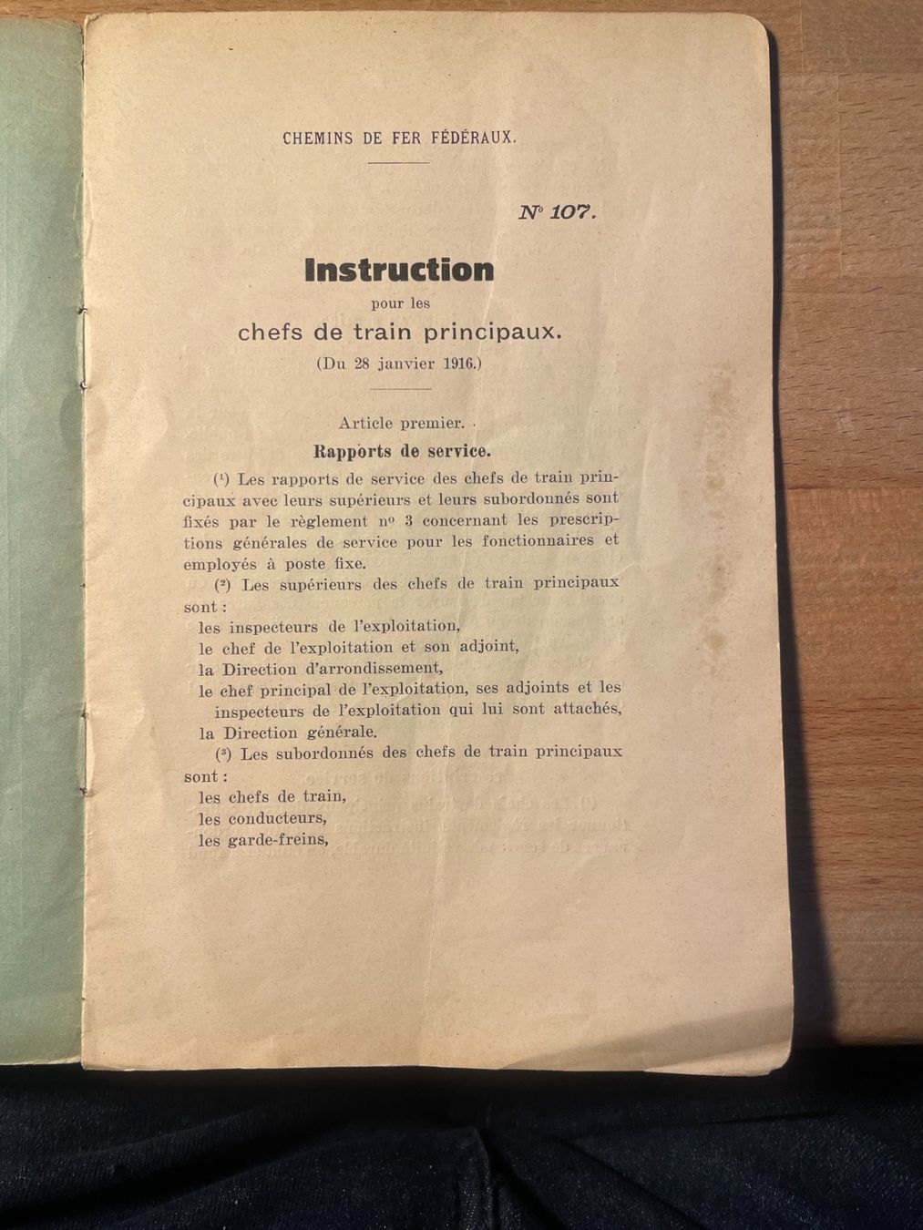 Libri: CFF - Instruction pour les chefs de train- 1916 – Usato da Versoix venduto da Decapod 3