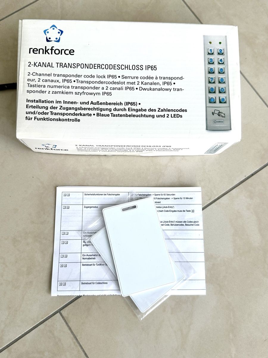 Schlösser: Renkforce Transponder-Codeschloss 2-Kanal IP65 – Gebraucht aus Emmenbrücke von Appophis 2