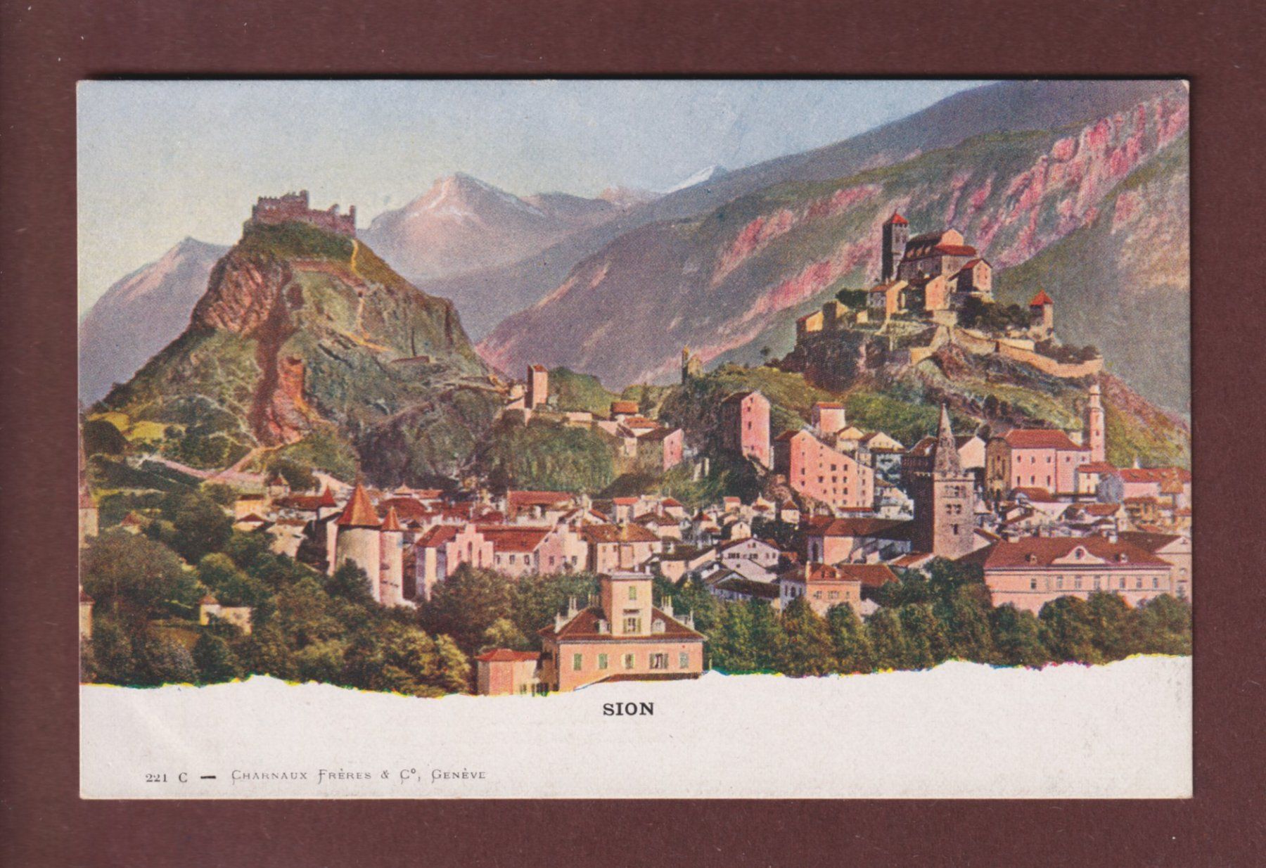 Ansichtskarten: SION - Valère et Tourbillon – Gebraucht aus Pully von nicecards