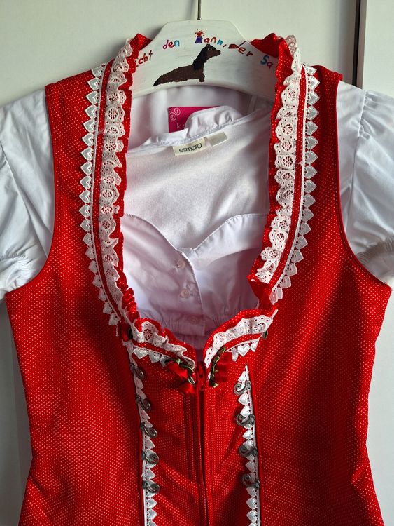 Costumi: Krüger Dirndl Corsage inkl. Bluse, Gr.40 – Nuovo (secondo la descrizione) da Vilters venduto da Fleiflomi 2