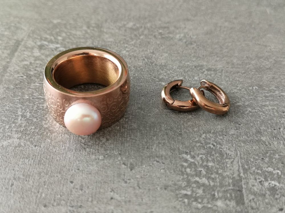 Positiva Doppelring Damen - 18K Vergoldet & Verstellbar | Eleganter Statement Ring