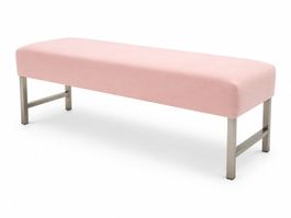 Sitzbank in Rosa Stoff / Samt