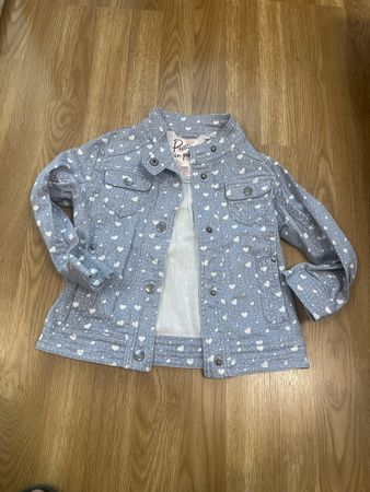 Jeansjacke Palomino Herzmuster blau Grösse 104 neuwertig