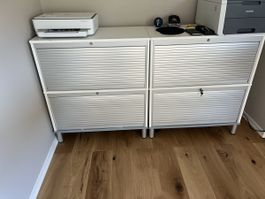 Büroschrank Metallrollladen weiss 2 Stk. gebraucht