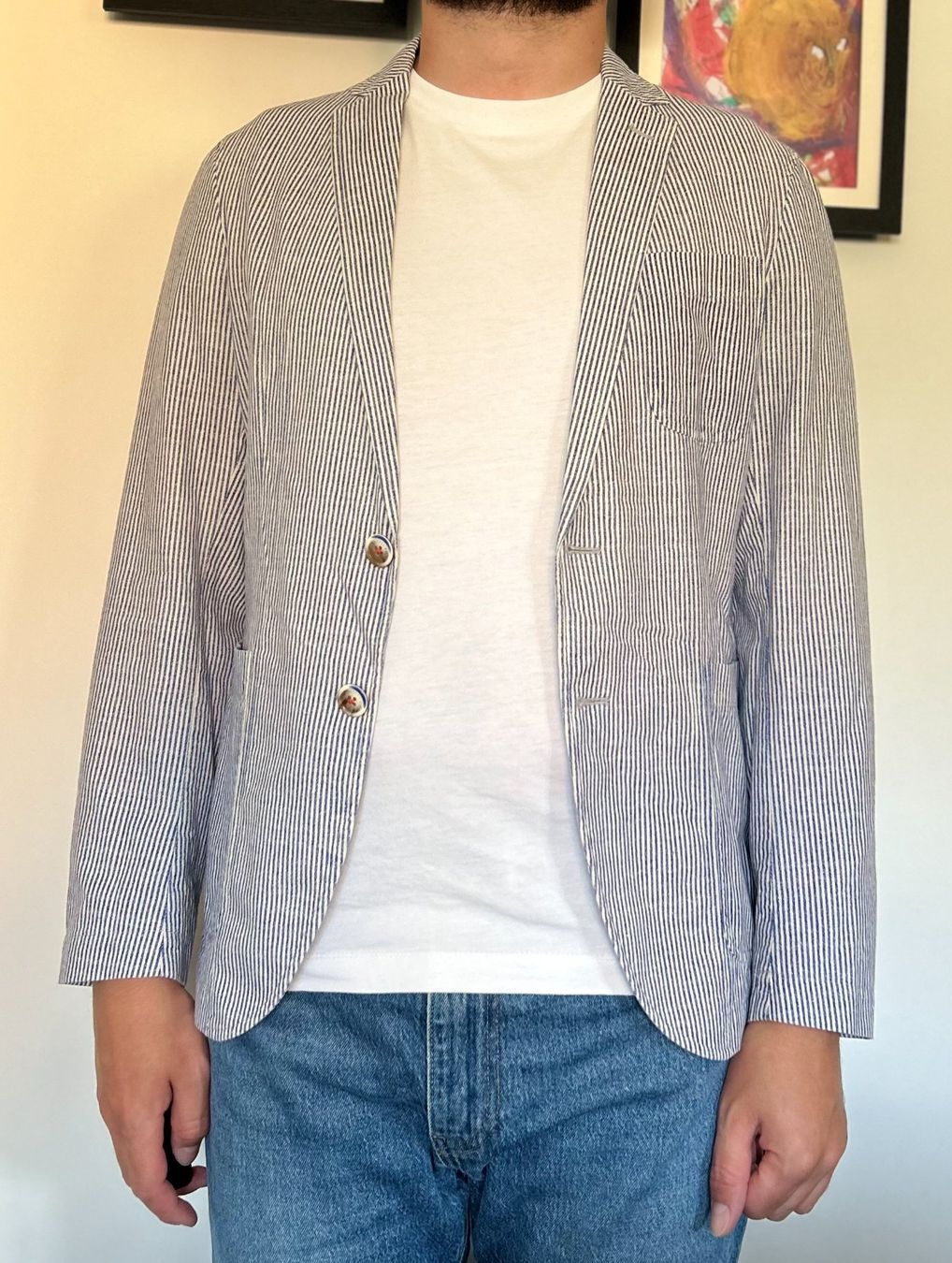 Jacken: Blazer Rayé Manuel Ritz Taille 46 – Neu (gemäss Beschreibung) aus Sion von UntilWeRaise 1