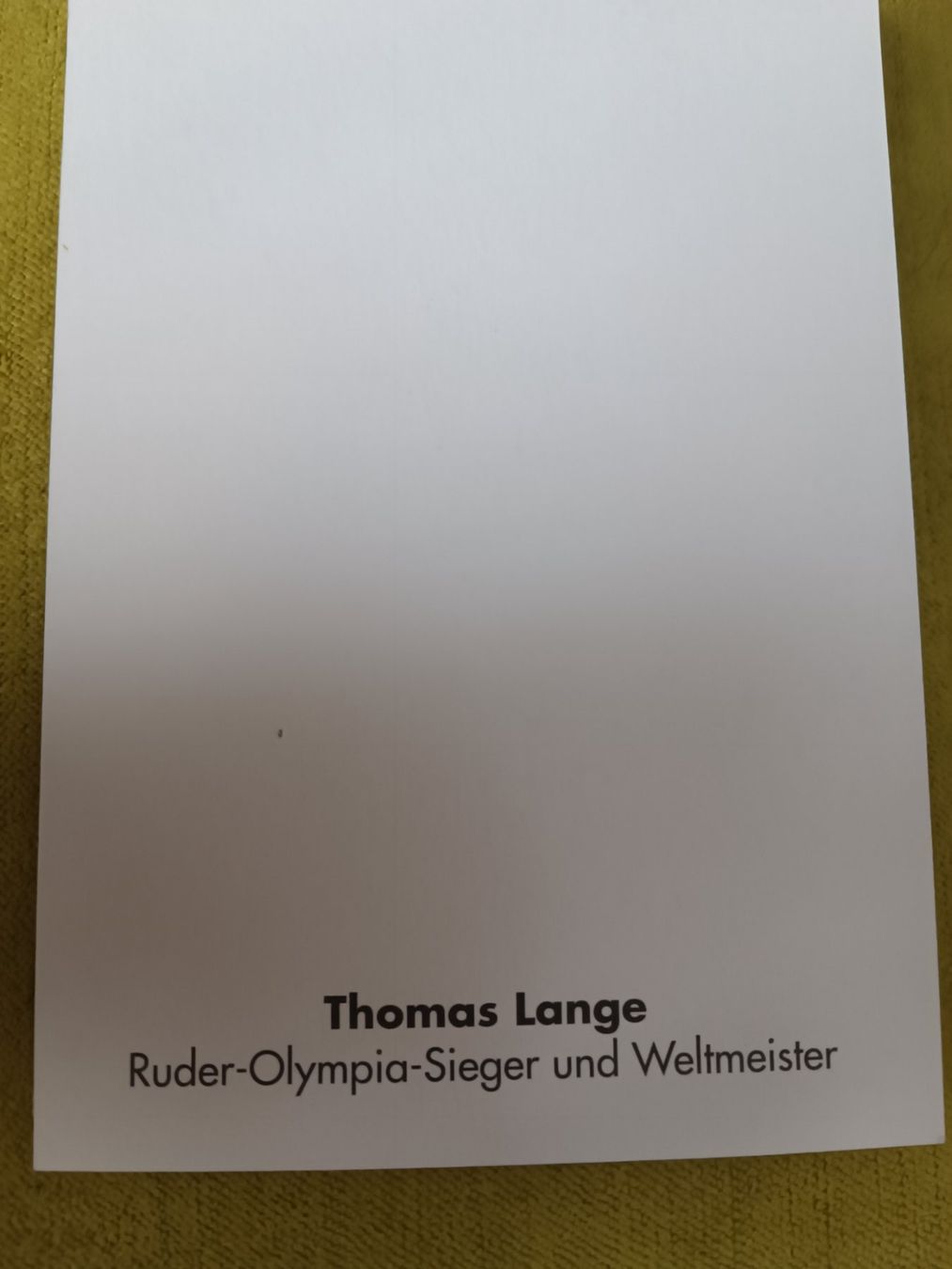 Autografi: Thomas Lange - handsigniert – Usato da Menziken venduto da Autogramme 1