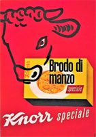 KNORR BRODO DI MANZO 1952 - Manifesto originale