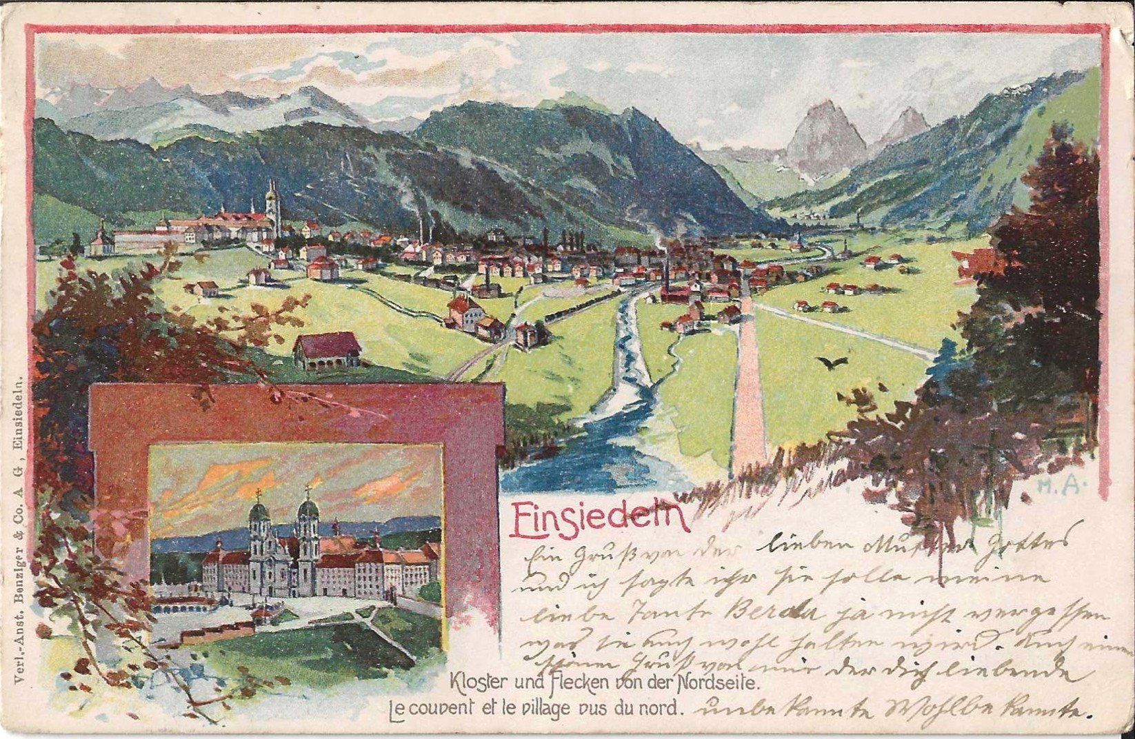 Ansichtskarten: Karte Einsiedeln 1903 – Gebraucht aus Zürich von Philacat11