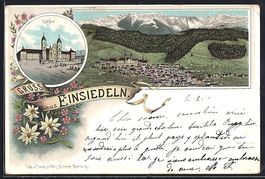 Litho Einsiedeln, Das Kloster, Totalansi
