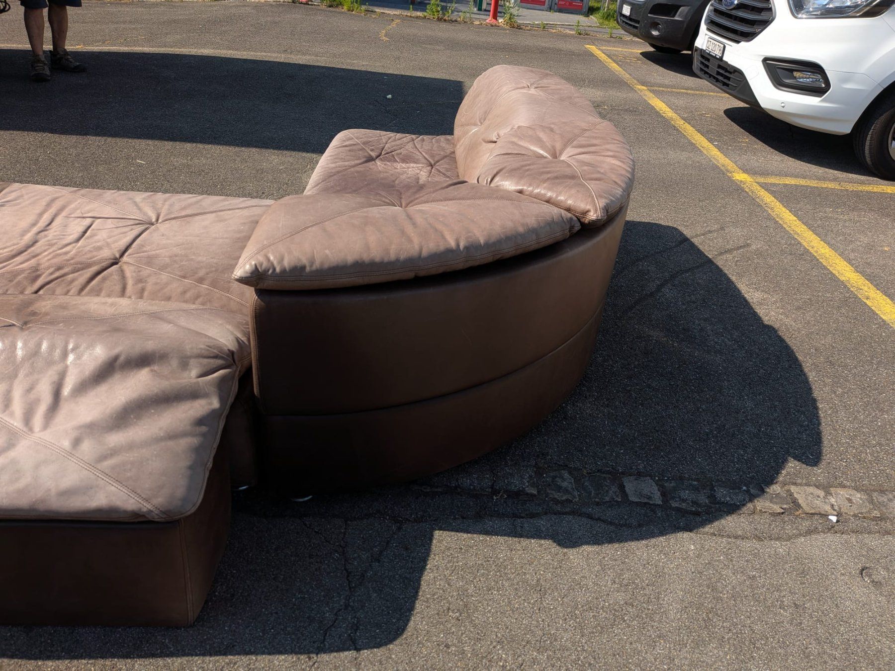 Sofas: Ledersofa 70er Jahre - Ecksofa mit Daybed - Ref. 06/43 – D'occasion à Au ZH par BrockiAu 3