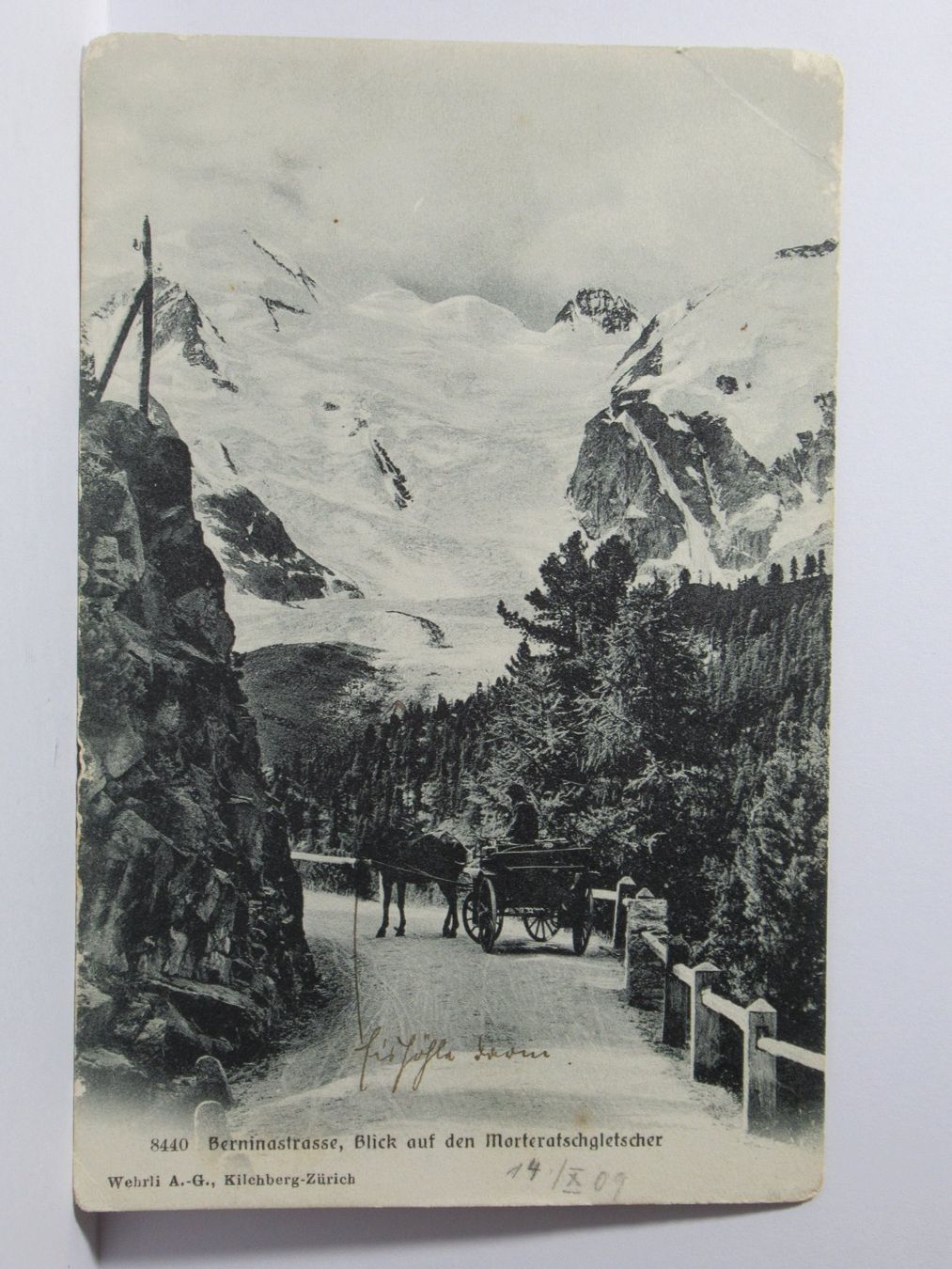 Ansichtskarten: Berninastrasse , Blick auf den Morteratschgletscher – Gebraucht aus Grenchen von Bluemchen1900