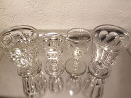 Gläser, 4 Stück, Antik, Kelche, Einzelstücke