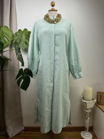 Robe chemise H&M rayée verte et blanche taille XS neuve
