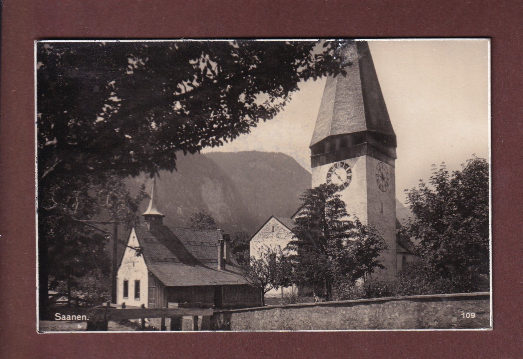 Ansichtskarten: SAANEN - Kirche - 1930 – Gebraucht aus Pully von nicecards-shop