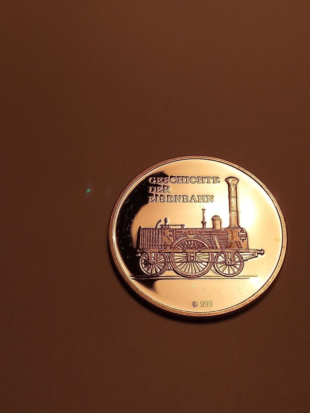 Medaglie: Geschichte der Eisenbahn 999er Silber PP – Usato da Schwyz venduto da Trofana 2