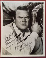 Dan Blocker 1928-72 BONANZA Druck-Autogrammfoto Vintage