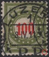 100 Rp. Portomarke mit ABART / Plattenfehler