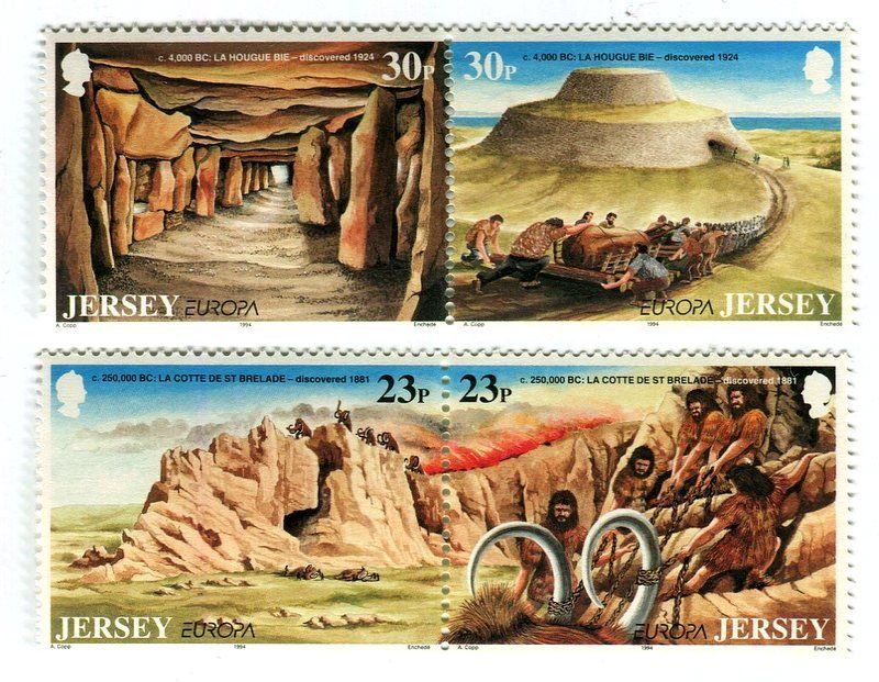 Tous les timbres: Briefmarken "Urmensch". Jersey – Neuf avec emballage d'origine à Basel par Butsch5
