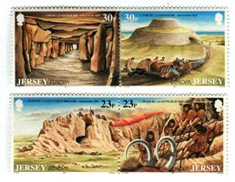 Briefmarken "Urmensch". Jersey