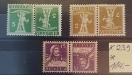 3969) K2,3,9, Kehrdruck mit sauberem Falz Kt. 114.-