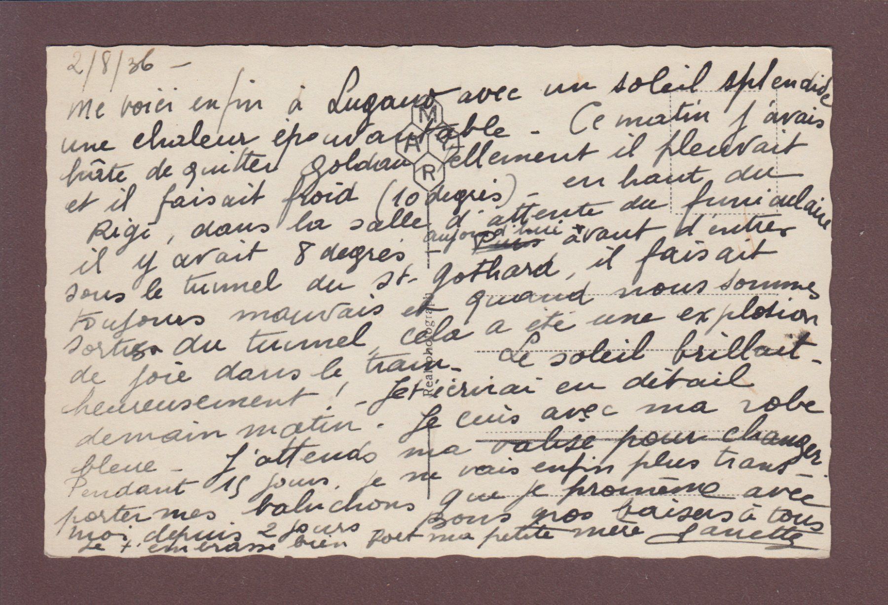 Cartoline postali: LUGANO Paradiso - Primavera - 1936 – Usato da Pully venduto da nicecards 1
