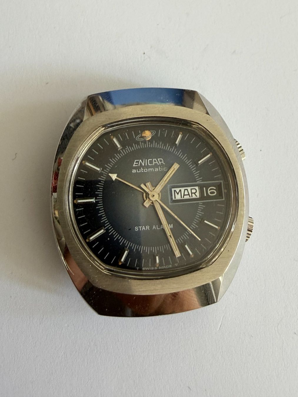 Enicar Orologi: Enicar Star Alarm Automatic – Difettoso da Worblaufen venduto da chronyves