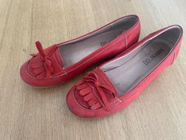Mokassins 39 Leder rot