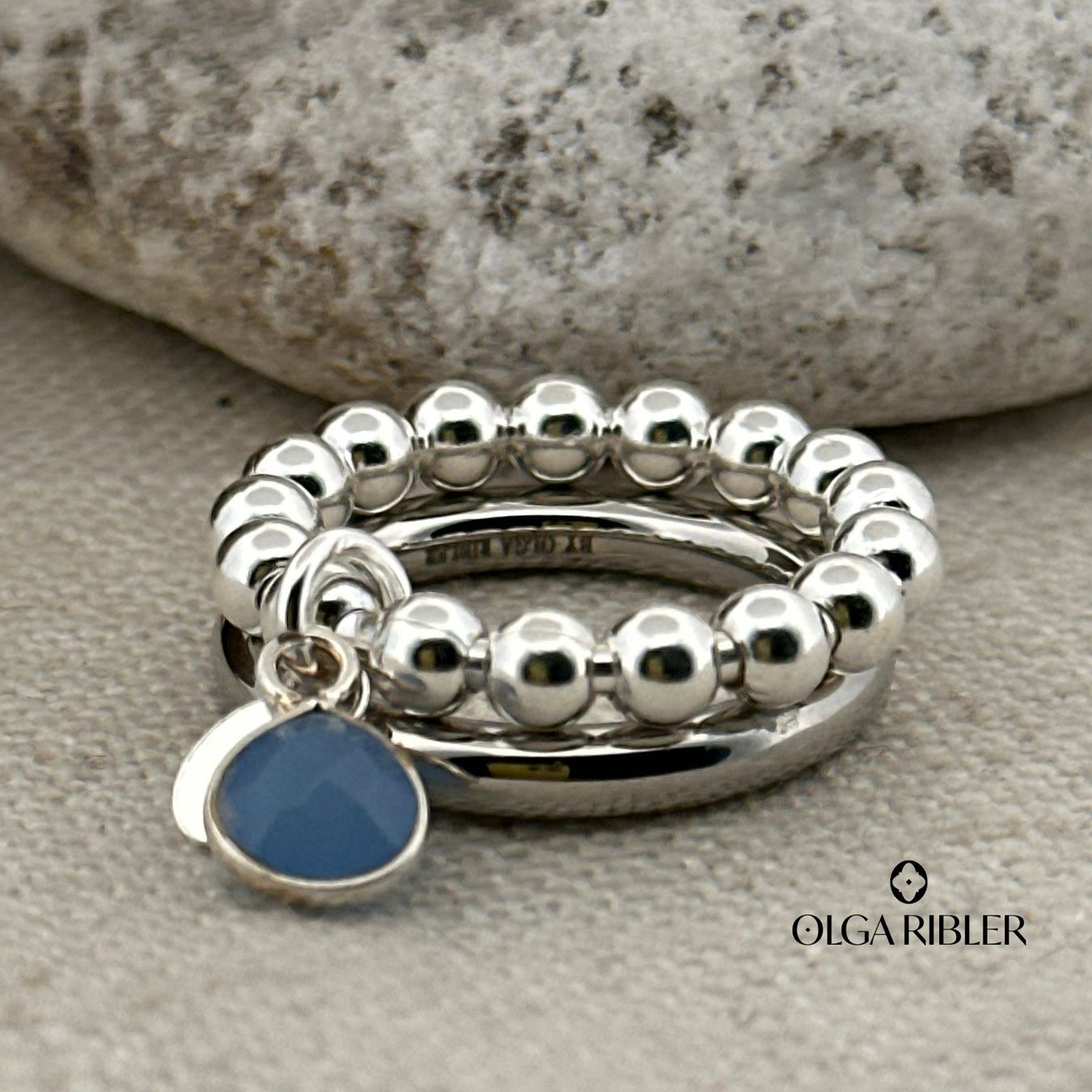Olga Ribler Anelli: Ring SET Edelstahl & Silber Grösse 54 – Nuovo (secondo la descrizione) da Luzern venduto da Schmuckoutlet 2