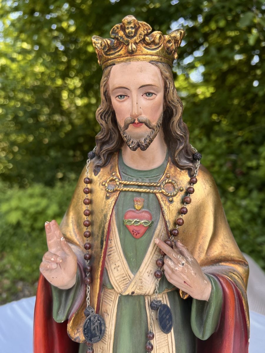 Statuette: Jesusfigur ,Gips , H: 32cm (17) – Usato da Glattfelden venduto da maa_qcj8 1