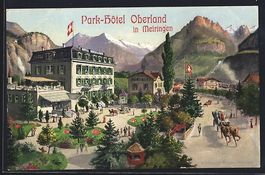 Meiringen, Parkhotel mit dahinterliegend