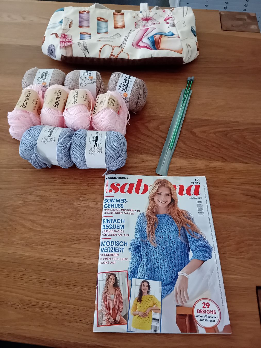 Lana: Starter Strick-Set mit Tasche, Wolle,Nadeln & Zeitschrift – Nuovo (secondo la descrizione) da Burgdorf venduto da carodesign1