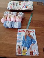Starter Strick-Set mit Tasche, Wolle,Nadeln & Zeitschrift