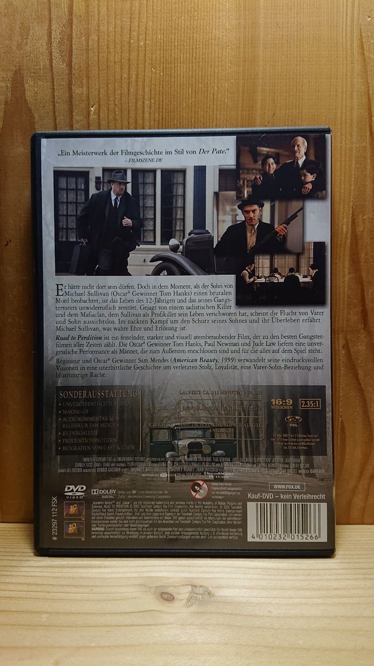 Tutti i DVDs: ROAD TO PERDITION DVD mit Tom Hanks – Usato da Wilderswil venduto da Exebub 1