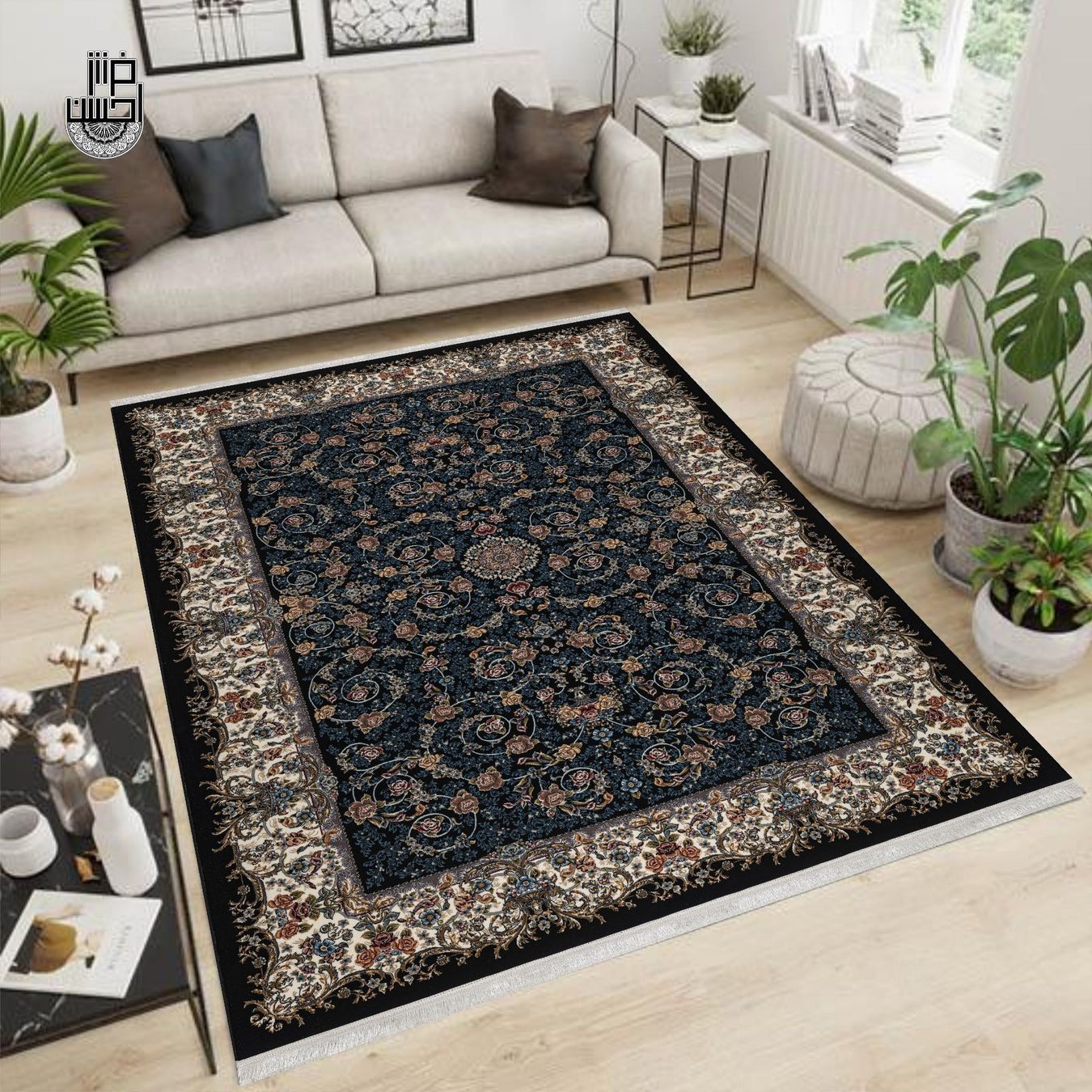 Tappeti: Schöner Orientteppich Perser Teppich blau Wohnzimmer – Nuovo e nell'imballaggio originale da Birmensdorf ZH venduto da azad110