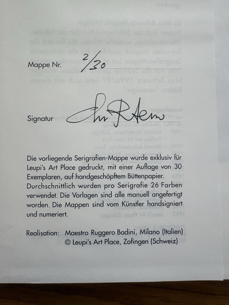 Grafica & Litografie: Exklusive Seriegraphien-Mappe Christoph R.Aerni – Usato da Bern venduto da pasc62 1