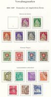 1935/37 Verwaltungsmarken Nr. 1-7 & 9-18 gest. ʘ, KP 670