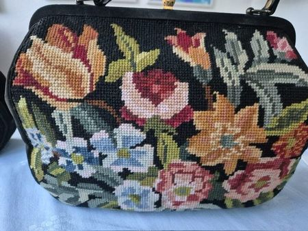 Handtasche Gobelin Petit Point, von ca. 1955,  sehr seltene
