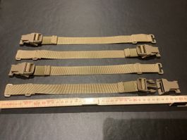 Sangles MOLLE réglables couleur sable, lot de 4, état neuf