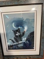 Tableau Chat Musicien R.Rydlicki,