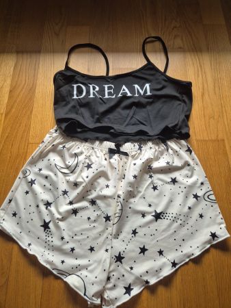 Sommer Pyjama Set Gr. S mit Sternen und Monden