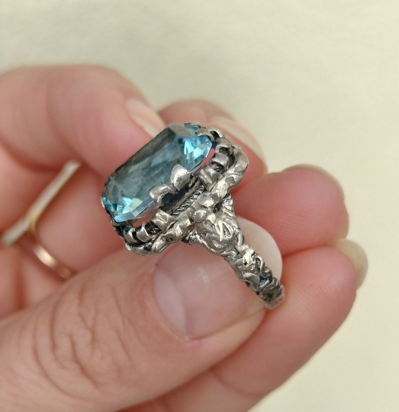 Anelli: Antiker Silber Ring mit hellblauem Paste✨ – Usato da schwyz venduto da larry91sz 8